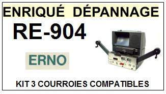 ERNO RE904 RE-904 kit 3 Courroies Visionneuse 8mm <br><SMALL>a 2014-03</small>