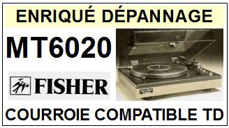 FISHER<br> MT6020  courroie (flat belt) pour tourne-disques <BR><small>a 2015-05</small>