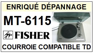 FISHER  MT6115  MT-6115  Courroie Compatible Tourne-disques