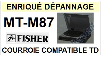 FISHER MTM87 MT-M87 <br>Courroie plate d\'entrainement tourne-disques (<b>flat belt</b>)<small> 2016-08</small>