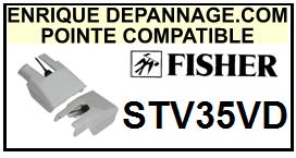 FISHER-STV35VD STV-35 VD-POINTES-DE-LECTURE-DIAMANTS-SAPHIRS-COMPATIBLES