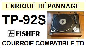 FISHER<br> TP92S TP-92S courroie (flat belt) pour tourne-disques<small> 2015-09</small>