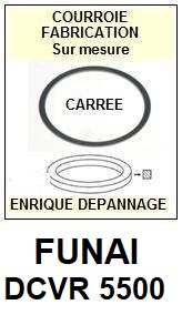 FUNAI DCVR5500 DCVR 5500 <br>Courroie pour Magntoscope (square belt)<small> 2018  AVRIL</small>