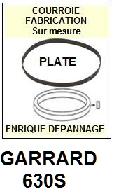 GARRARD 630S  <br>Courroie plate d\'entrainement tourne-disques (<b>flat belt</b>)<small> 2017-02</small>