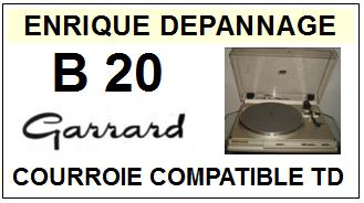 GARRARD B20  Courroie Compatible Tourne-disques