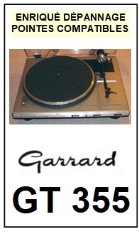 <strong>GARRARD GT355</strong>  <br>Pointe sphrique pour tourne-disques (<B>sphrical stylus</b>)<SMALL> 2018 AVRIL</SMALL>