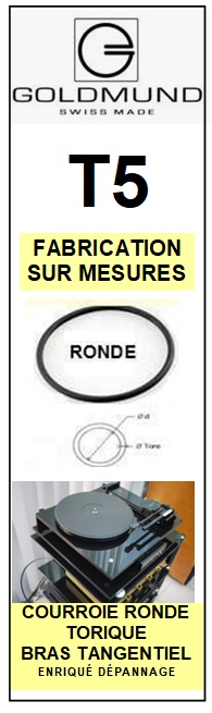 GOLDMUND-T5-COURROIES-COMPATIBLES