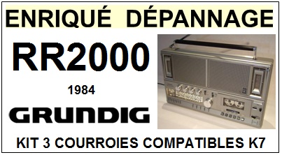 GRUNDIG-RR2000 1984-COURROIES-ET-KITS-COURROIES-COMPATIBLES