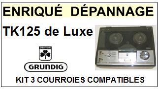 GRUNDIG-TK125 DE LUXE-COURROIES-COMPATIBLES