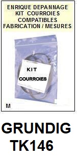 GRUNDIG<br> TK146 kit 3 Courroies (set belts) Magntophone <BR><small>a 2015-03</small>