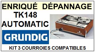 GRUNDIG-TK148 AUTOMATIC-COURROIES-COMPATIBLES