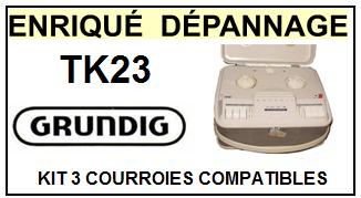 GRUNDIG-TK23-COURROIES-COMPATIBLES