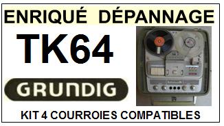 GRUNDIG-TK64-COURROIES-COMPATIBLES