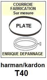 HARMAN KARDON T40   <br>Courroie plate d'entrainement tourne-disques (<b>flat belt</b>)<small> fevrier-2017</small>