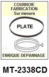 HIFI MT2338CD MT-2338CD <br>Courroie plate d\'entrainement tourne-disques (<b>flat belt</b>)<small> 2017-01</small>