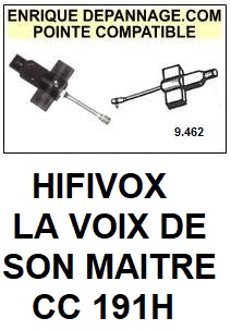 HIFIVOX LA VOIX DE SON MAITRE-CC191H-POINTES-DE-LECTURE-DIAMANTS-SAPHIRS-COMPATIBLES