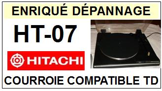 HITACHI<br> HT07 HT-07 courroie (flat belt) pour tourne-disques <sce 2015-09>