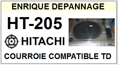 HITACHI HT205 HT-205 <br>Courroie plate d'entrainement tourne-disques (<b>flat belt</b>)<small> 2016-06</small>