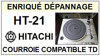 HITACHI HT21 HT-21 <br>courroie plate pour tourne-disques (flat belt)<small> 2015-12</small>