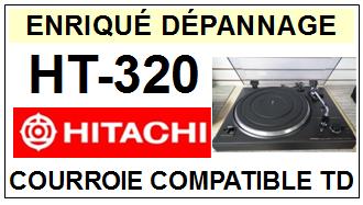 HITACHI HT320 HT-320 <br>courroie pour tourne-disques (flat belt)<small> 2015-10</small>