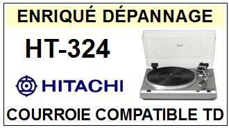 HITACHI HT324 HT-324 <br>Courroie plate d\'entrainement tourne-disques (<b>flat belt</b>)<small> 2016-05</small>