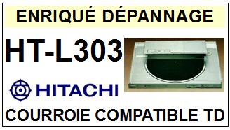 HITACHI HTL303 HT-L303 <br>Courroie plate d\'entrainement Tourne-disques (<b>flat belt</b>)<small> 2016-01</small>