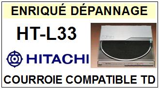 HITACHI HTL33 HT-L33 <br>Courroie plate d'entrainement tourne-disques (<b>flat belt</b>)<small> 2017-02</small>