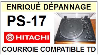 HITACHI<br> PS17 PS-17 courroie (flat belt) pour tourne-disques <BR><small>a 2015-01</small>