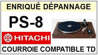 HITACHI<br> PS8 PS-8 courroie (flat belt) pour tourne-disques <BR><small>a 2015-01</small>