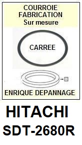 HITACHI SDT2680R SDT-2680R <br>courroie  pour platine K7 (<B>square belt</B>)<SMALL> 2017 DECEMBRE</small>