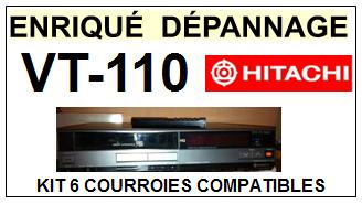 HITACHI  VT110  VT-110  kit 6 Courroies Compatibles Magntoscope