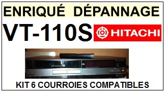 HITACHI  VT110S  VT-110S  kit 6 Courroies Compatibles Magntoscope