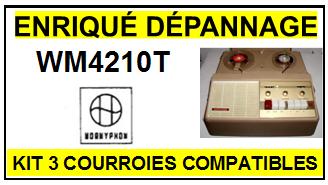 HORNYPHON WM4210T kit 2 courroies compatibles magnetophone