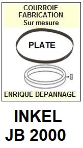 INKEL JB2000  <br>Courroie plate d'entrainement tourne-disques (<b>flat belt</b>)<small> 2017 NOVEMBRE</small>