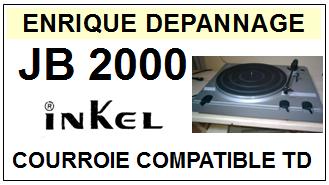 INKEL JB2000  <br>Courroie plate d'entrainement tourne-disques (<b>flat belt</b>)<small> 2017 NOVEMBRE</small>