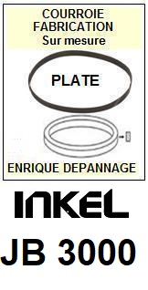 INKEL<br> JB3000 courroie (flat belt) pour tourne-disques <BR><small>a 2015-03</small>
