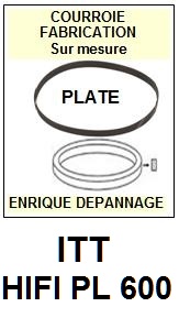 ITT HIFI PL600  <br>Courroie plate d'entrainement tourne-disques (<b>flat belt</b>)<small> 2017 JUIN</small>