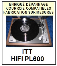 ITT-HIFI PL600-COURROIES-COMPATIBLES