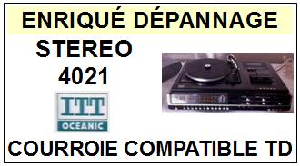 ITT OCEANIC<br> STEREO 4021 courroie (flat belt) pour tourne-disques<small> 2015-10</small>