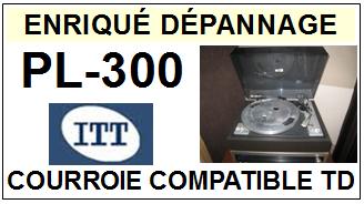 ITT PL300 PL-300 <br>Courroie d\'entrainement pour tourne-disques (<b>flat belt</b>)<small> 2016-01</small>