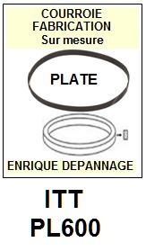 ITT PL600  <br>Courroie plate d'entrainement tourne-disques (<b>flat belt</b>)<small> fevrier-2017</small>