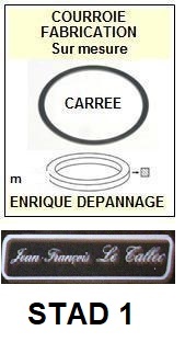 JEAN FRANCOIS LE TALLEC STAD1 STAD-1 <BR>courroie d'entrainement tourne-disques (<b>square belt</b>)<small> 2016-10</small>