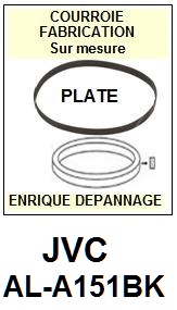 JVC ALA151BK AL-A151BK <br>Courroie plate d'entrainement tourne-disques (<b>flat belt</b>)<small> 2017 JUIN</small>