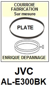 JVC ALE300BK AL-E300BK <br>Courroie plate d'entrainement tourne-disques (<b>flat belt</b>)<small> 2017 SEPTEMBRE</small>
