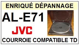 JVC ALE71 AL-E71 Courroie Tourne-disques <BR><small>sce 14-01</small>