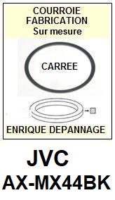 JVC AXMX44BK AX-MX44BK <br>Courroie pour lecteur CD (<b>Cd player square belt</b>)<small> 2017 DECEMBRE</small>