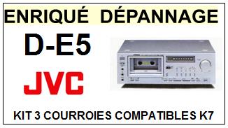 JVC<br> DE5 D-E5 kit 3 courroies (set belts) pour platine K7 <br><small>a 2015-01</small>