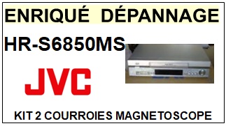 JVC HRS6850MS HR-S6850MS <br>kit 2 courroies pour magntoscope (<b>vido recorder set belts</B>)<small> 2017  JUILLET</small>