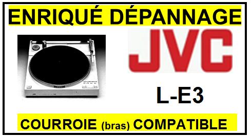 JVC   L-E3 Courroie compatible  bras tangenciel TOURNE-DISQUES JVC LE3