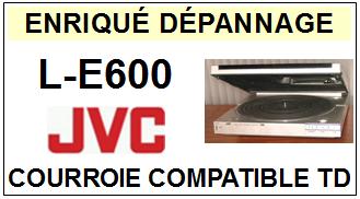 JVC<br> LE600 L-E600 Courroie (flat belt) Tourne-disques <BR><small>sc 2015-08</small>
